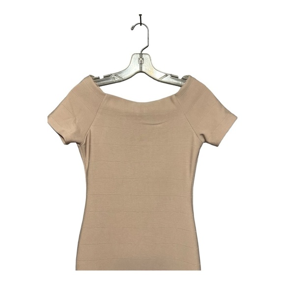 Fashion Nova Cowl Neck BodyCon Dress Midi Bandage Zipper Clubwear Small Pink - Picture 7 of 9